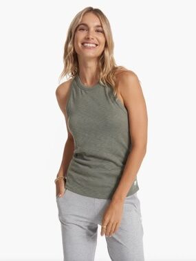 Vuori Sunrise High Neck Ribbed Racerback Tank